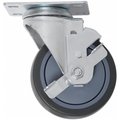 Waxman Consumer Products Waxman Consumer Group 4034455T Heavy Duty TPR Rubber Caster Wheel with Swiveling Top Plate 4034455T